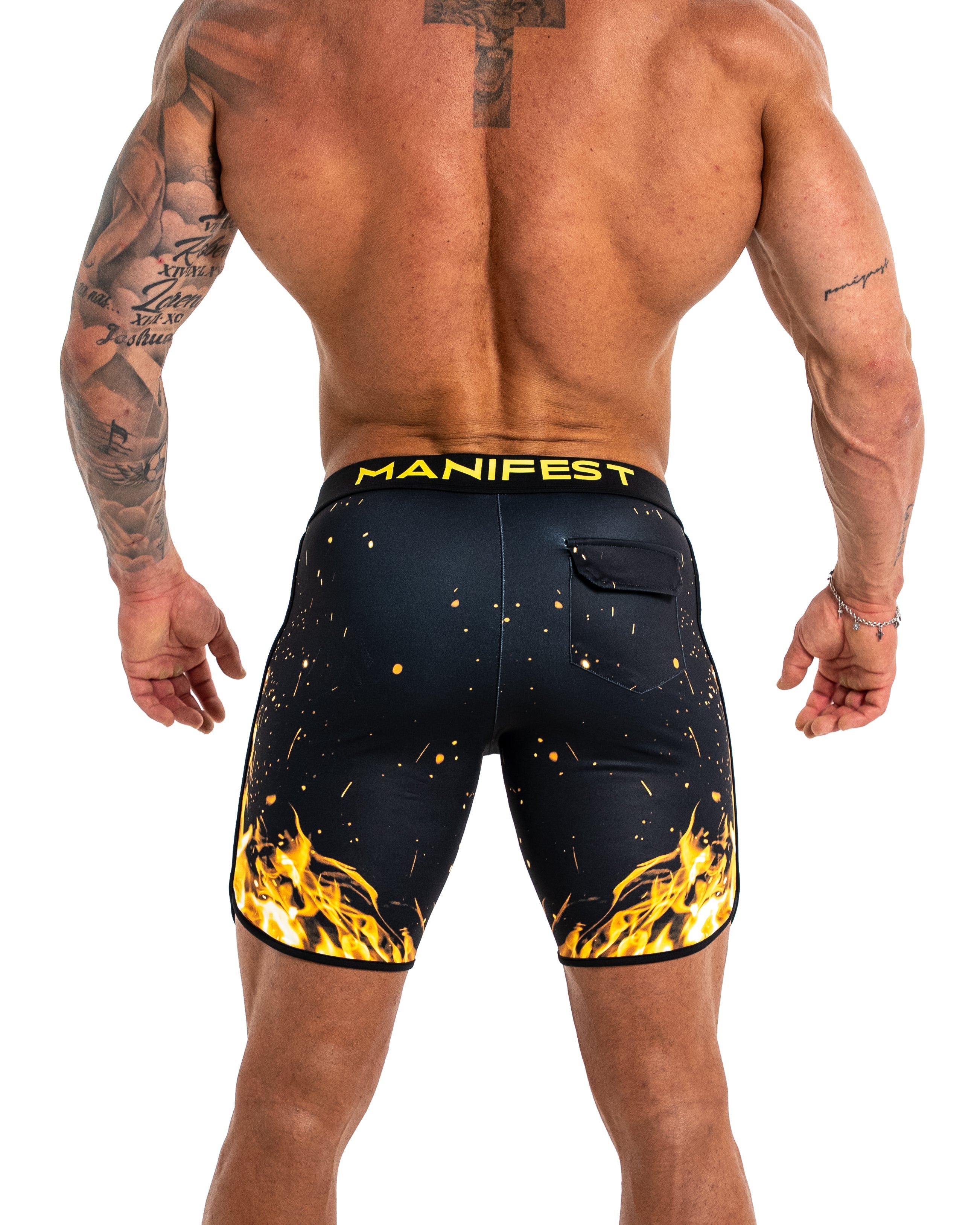 Flame Boardshort - Solar - Manifest Competition Wear - Manifest Competition Wear