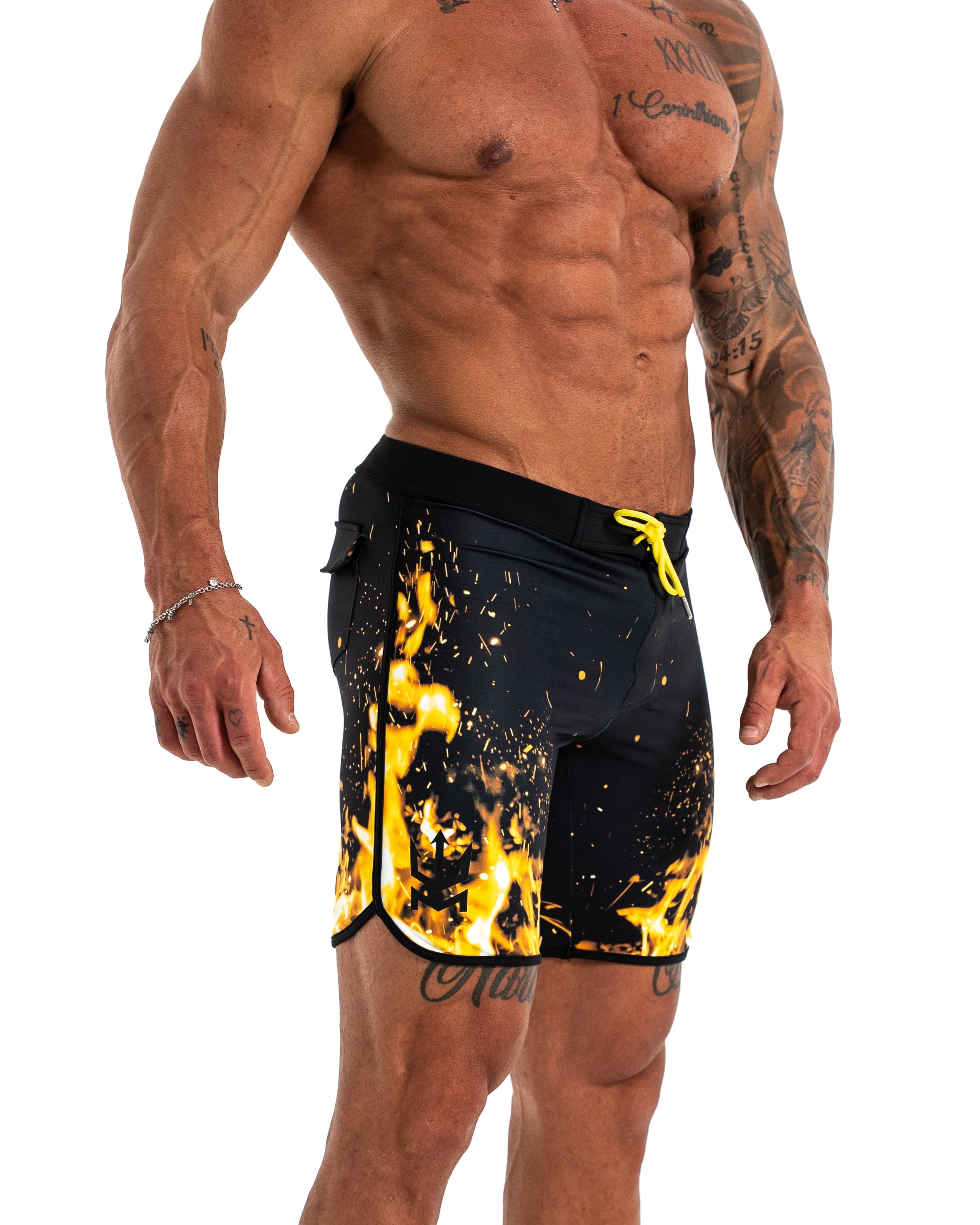 Flame Boardshort - Solar - Manifest Competition Wear - Manifest Competition Wear