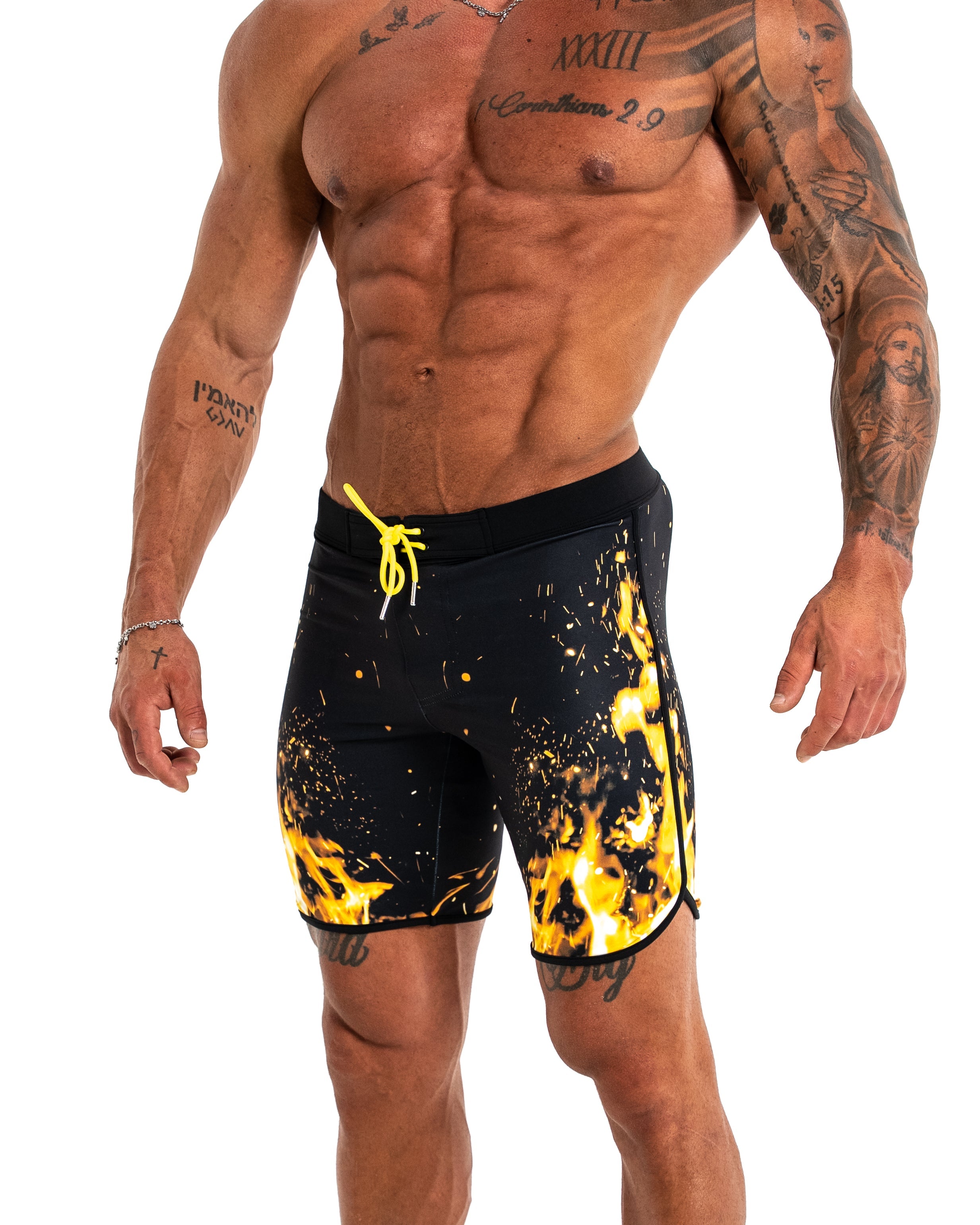 Flame Boardshort - Solar - Manifest Competition Wear - Manifest Competition Wear