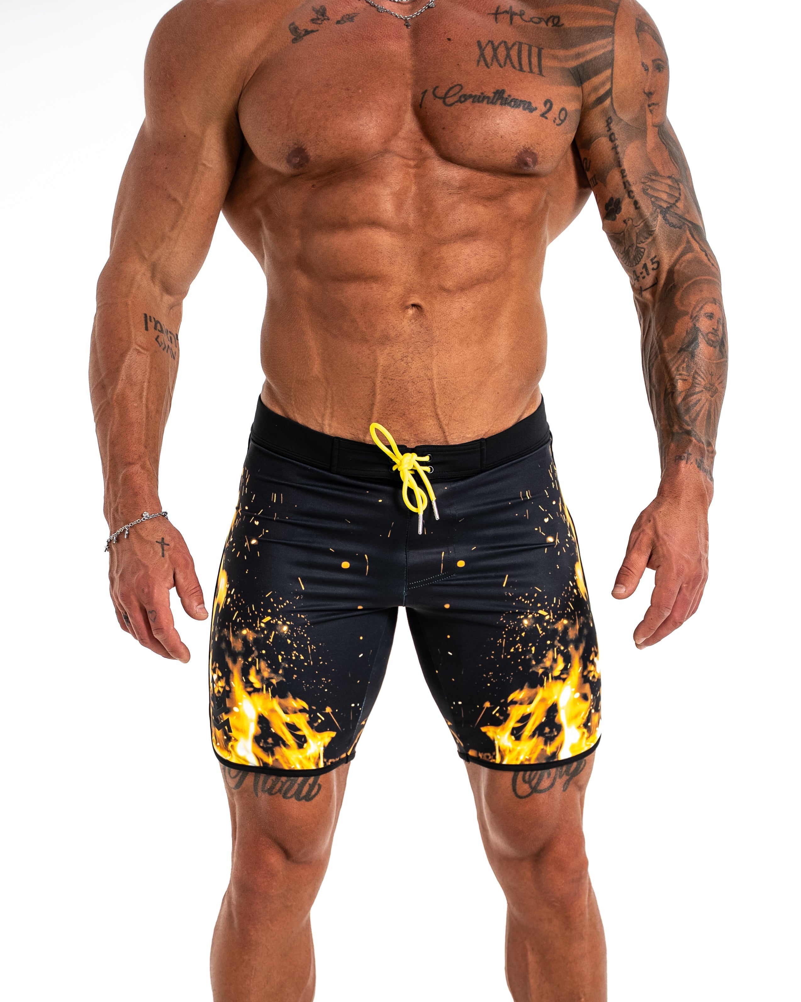 Flame Boardshort - Solar - Manifest Competition Wear - Manifest Competition Wear